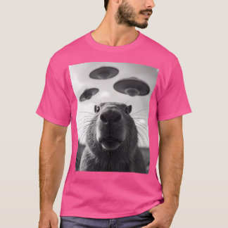 T-shirt Costume Graphique drôle Bizarre Capybara Selfie U
