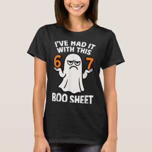 T-shirt Costume Halloween 67 Meme 6 7 Drôle Feuille de Bou