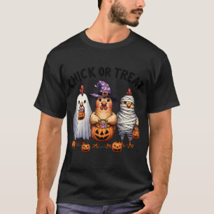 T-shirt Costume Halloween Chick Ou Treat Chicken Witch