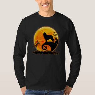 T-shirt Costume Halloween Chien de Berger Belge Et Lune