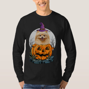 T-shirt Costume Halloween Chien Poméranien Avec Casquette