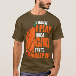 T-shirt Costume Halloween de basket-citrouille Jouer comme