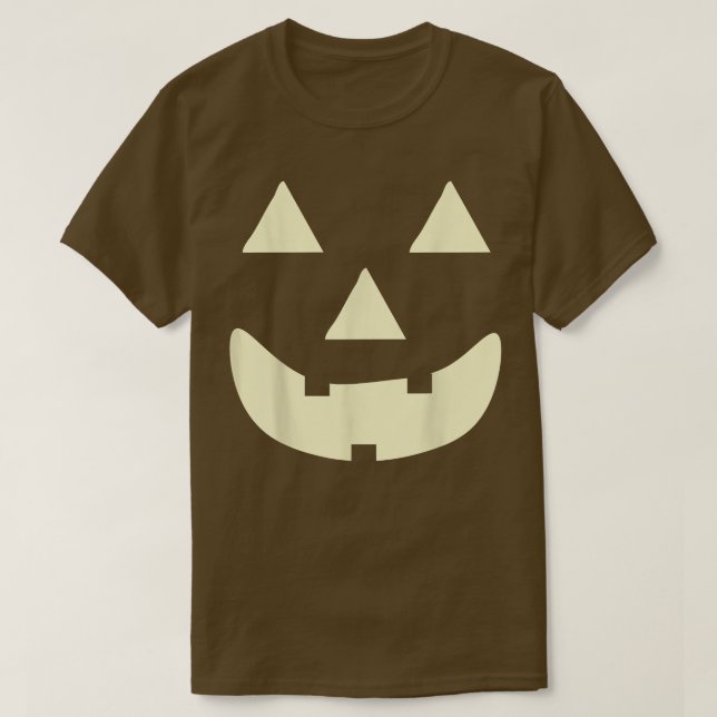 T-shirt Costume Halloween Jack O'Lantern Citrouille Visage (Design devant)