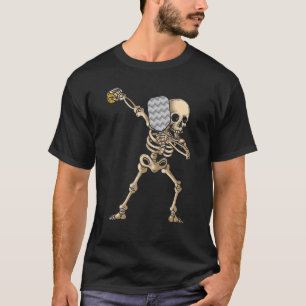 T-shirt Costume Halloween Pickleball Dabbing Skeleton Pick