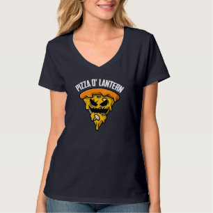 T-shirt Costume Halloween Pizza Jack-o'-lantern Lazy Drôle