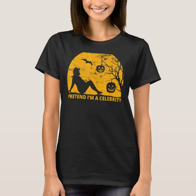 T-shirt Costume Lazy Halloween Faire semblant D'Être Une C (Devant)