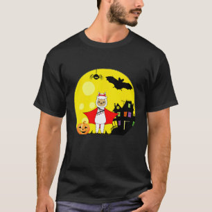 T-shirt Costume Llama Halloween Diable Sombre Scène Pleine