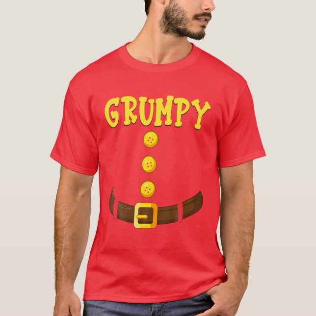 T-shirt Costume nain grincheux amusant Famille corresponda (Devant)