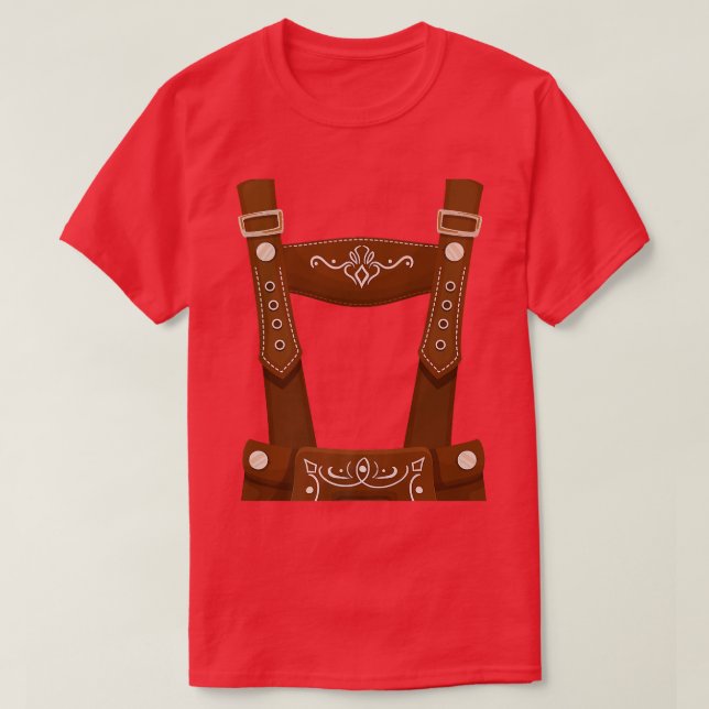 T-shirt Costume Oktoberfest Halloween Lederhosen Premium T (Design devant)