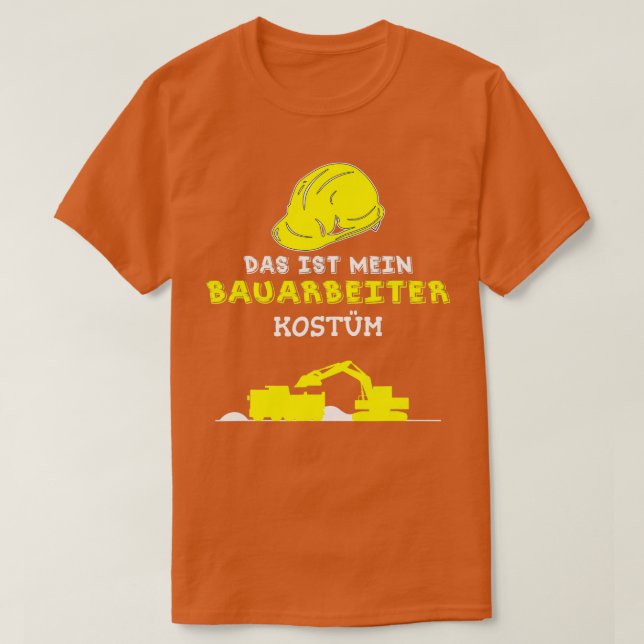 T-shirt Costume ouvrier du bâtiment Carnaval d'Halloween p (Design devant)