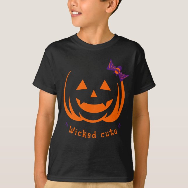 T-shirt Costume paresseux citrouille d'Halloween méchant a (Devant)