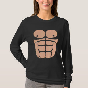 T-shirt Costume poitrine d'Halloween Gorilla Sixpack Singe