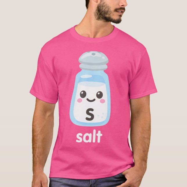 T-shirt Costume Pour Couples Salt Et Poivre Correspondant  (Devant)