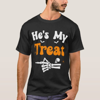 T-shirt Costume squelette pour hommes pour couples à l'occ