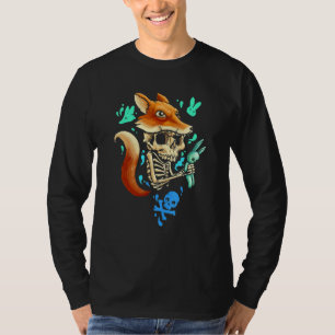 T-shirt Costume visage de Skull Fox Skeleton