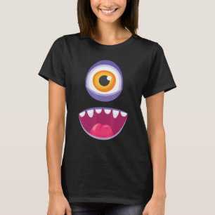 T-shirt Costume visage monstre Halloween Enfants Adultes 4