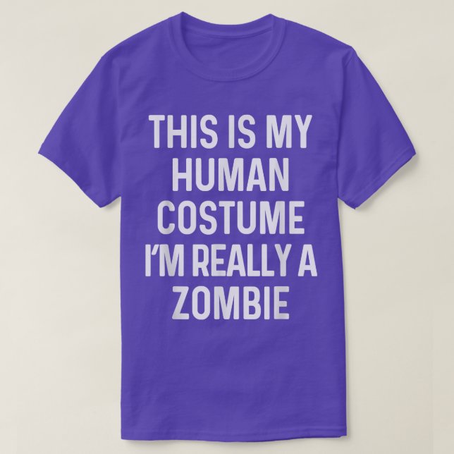 T-shirt Costume Zombie drôle Halloween 2944 (Design devant)