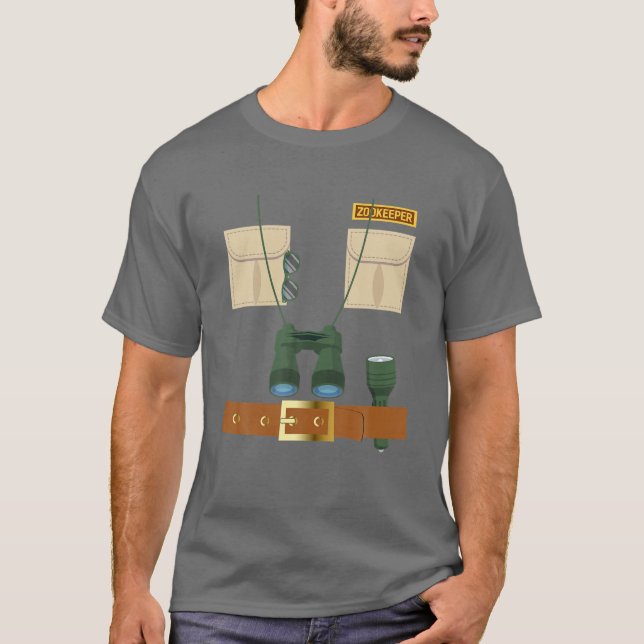 T-shirt Costume Zookeeper Ado Costumes Halloween Garçons (Devant)