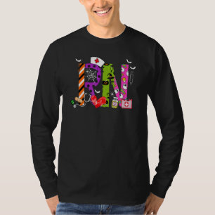 T-shirt Costumes de Halloween Citrouille pour Infirmière D