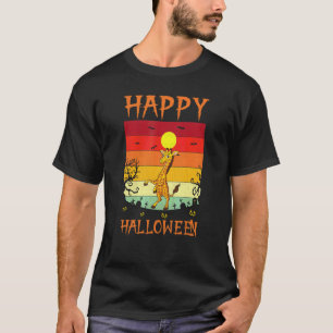 T-shirt Costumes de Halloween Rétro assortis Girafe Hallow