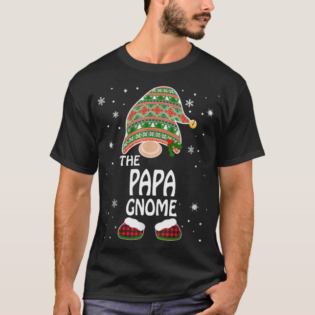 T-shirt Costumes Famille Drôle Correspondant Le Papa Gnome (Devant)