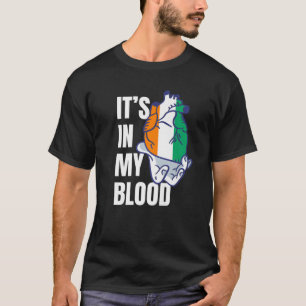 T-shirt Côte d'Ivoire Drapeau Coeur sang Veines main Afriq