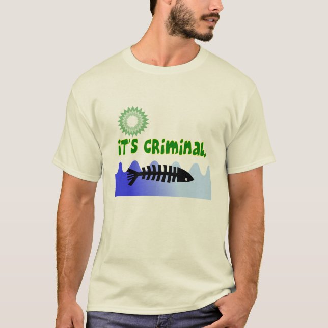 T-shirt Côte du Golfe de flaque d'huile "c'est" poisson (Devant)