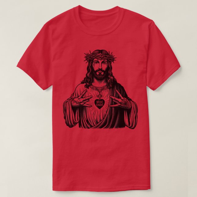 T-shirt Côte Ouest Jésus (Design devant)