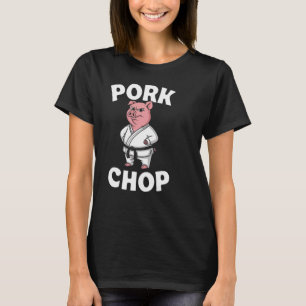 T-shirt Côtelette de porc Karaté drôle Cochon Arts Martiau
