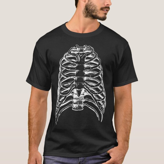 T-shirt côtes et os (Devant)