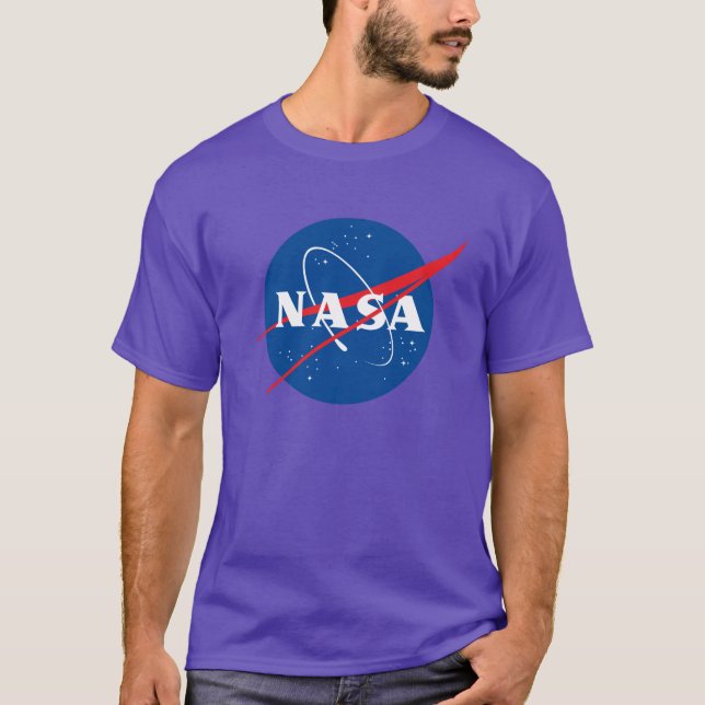 T-shirt Coton Lourd Iconique NASA (Nebula Purple) (Devant)