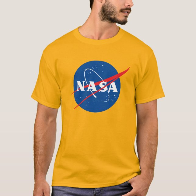 T-shirt Coton Lourd Iconique NASA (Saturn Gold) (Devant)