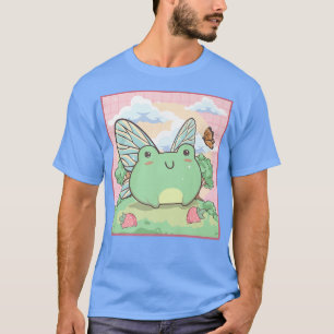 T-shirt Cottagecore esthétique Kawaii Fairy Frog Papillon