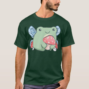 T-shirt Cottagecore Esthétique Kawaii Grenouille Fée Accro