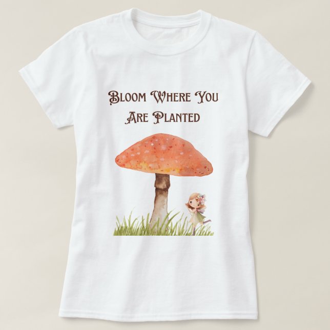 T-shirt Cottagecore Fairy Mushroom Tee (Design devant)