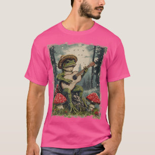 T-shirt Cottagecore grenouille esthétique avec guitare Ban