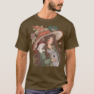 T-shirt Cottagecore grenouille esthétique Champignons Banj