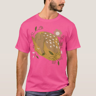 T-shirt cottagecore joli cerf fée grunge mens femmes gra