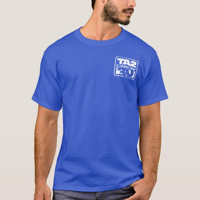 T-shirt Cou de l'équipage masculin (noir et couleurs) (Devant)