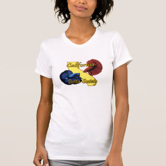 T-shirt Cou de scoop de dames de société de la Californie