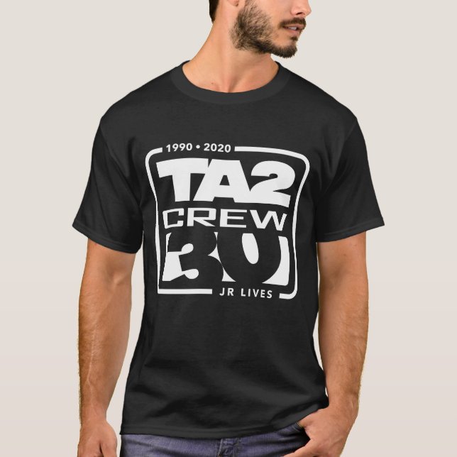 T-shirt Cou d'équipage masculin (B) (noir et couleur) (Devant)