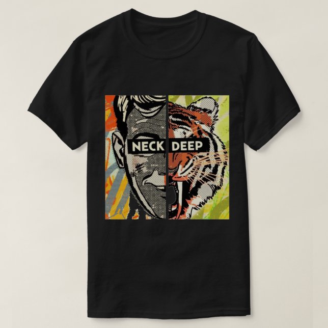 T-SHIRT COU PROFOND 06 ET TIGER ART POPULAIRE 99NOM (Design devant)