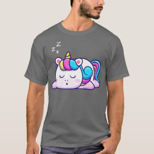 T-shirt Couchage à la licorne mignonne (1)
