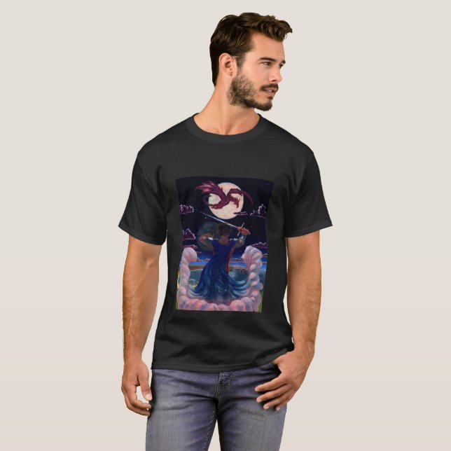 T-shirt Couche de dragon (Devant entier)