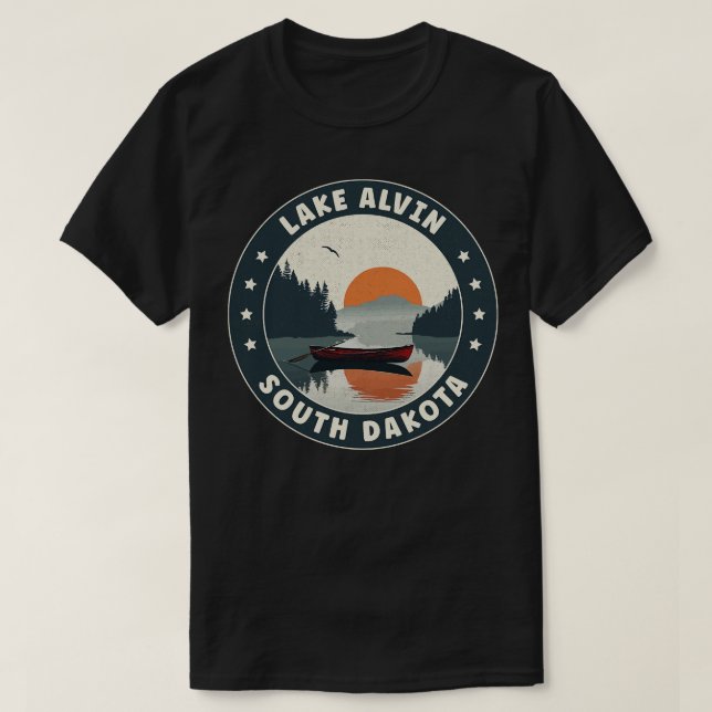 T-shirt Couché de soleil du lac Alvin South Dakota (Design devant)