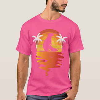 T-shirt Couché de soleil rétro des années 70 vintage Mongo