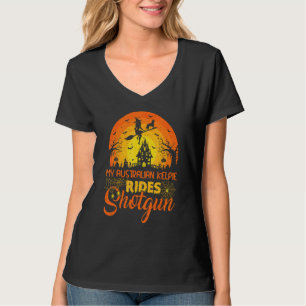 T-shirt Couché de soleil vintage Chien Kelpie australien m