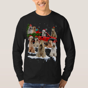 T-shirt Couché doux Roue Terrier Rouge Camion Noël Tr