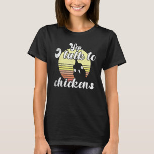T-shirt Coucher De Poulets Coucher De Soleil Yep Parlez À