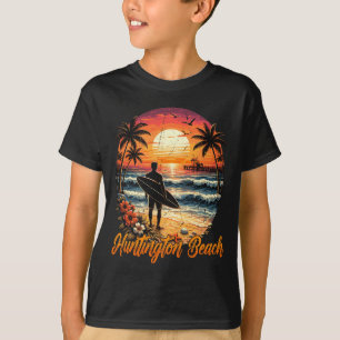 T-shirt Coucher de soleil à Huntington Beach Californie Su
